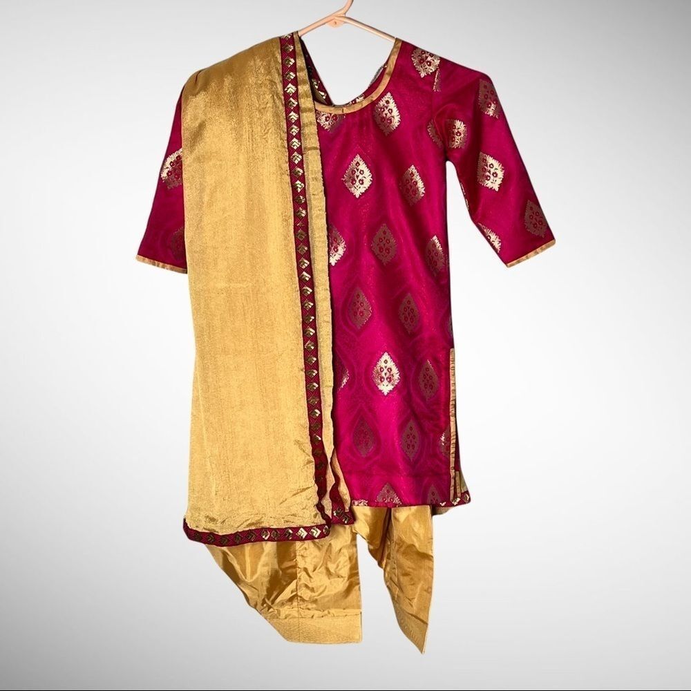 Girls 3 Piece Indian Punjabi Suit (Shalwar) Kameez, Salwar, Dupatta